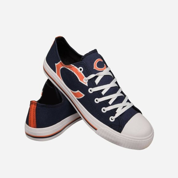 Chicago Bears Mens Low Top Big Logo Canvas Shoe SIZE 8 - Picture 1 of 4